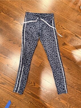 The Upside Navy and Light Gray Leopard Print Leggings